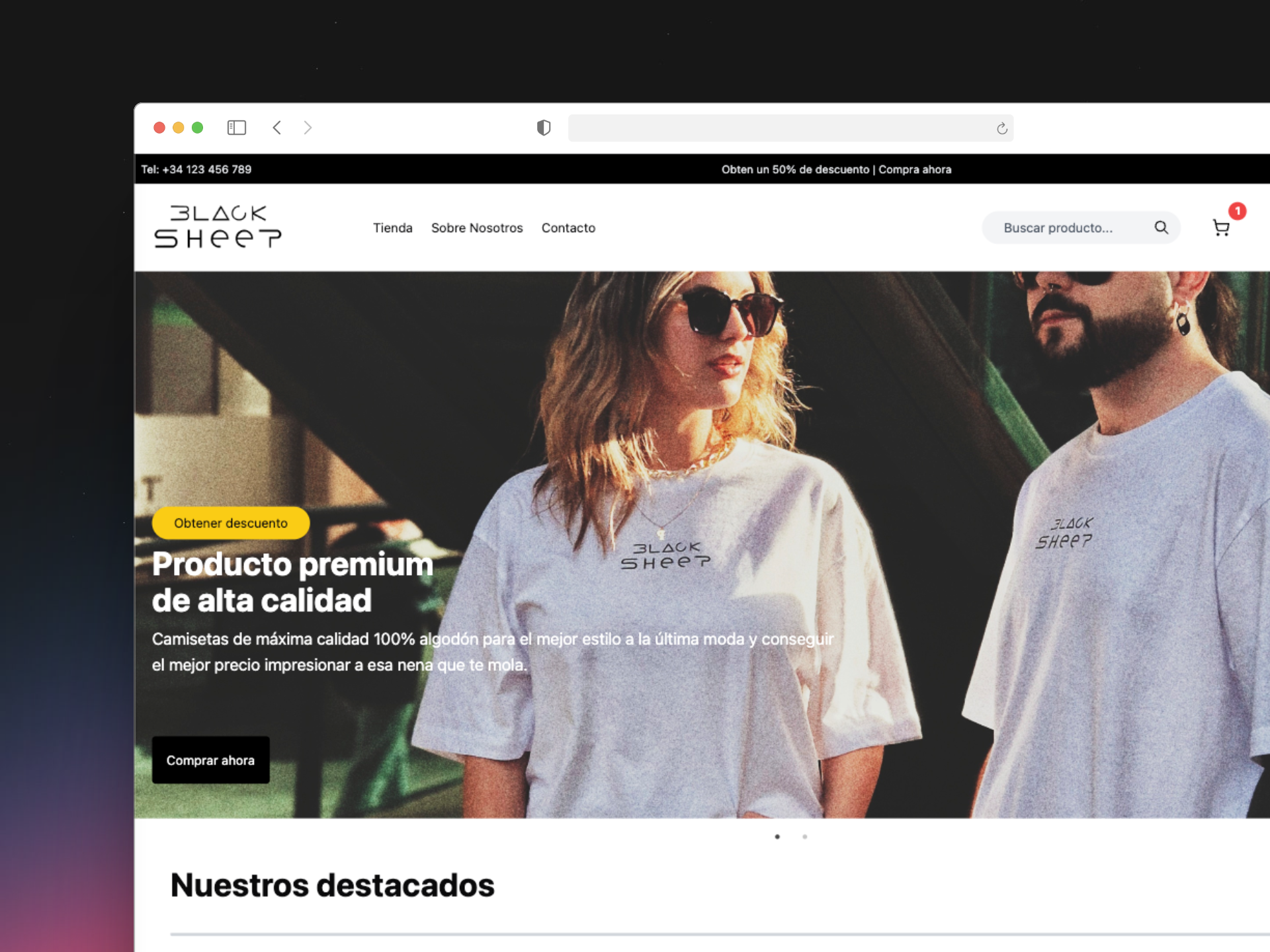 Screenshot of the project BLACK SHEEP CLOTHING