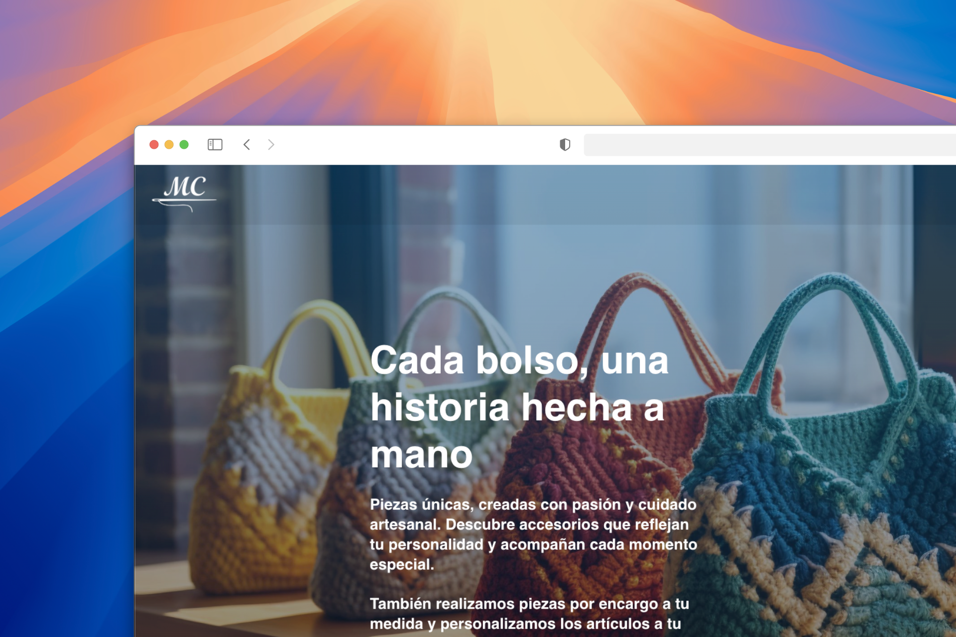 Screenshot of the project MCCONFECCIÓN